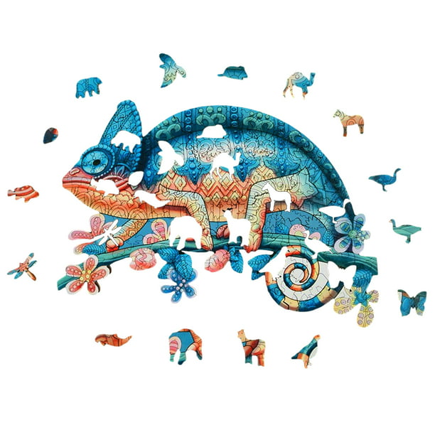 Details about  / Wooden Jigsaw Puzzle Thick Wooden Puzzles Irregular Animal Shape For Children